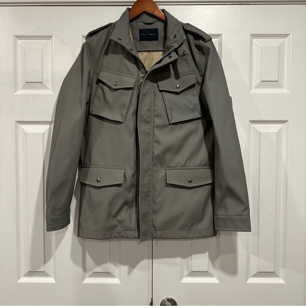 Banana Republic Grey/Green/Beige Unisex Jacket/Coat - Picture 3 of 12